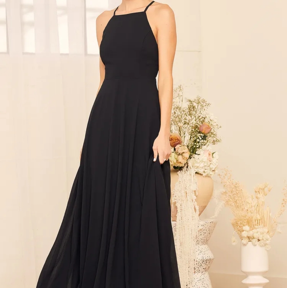 Like New Lulus Black Maxi Dress XS